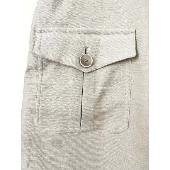 Eleventy Platinum Beige Linen Pleated Knee Length A-Line Skirt Size 2 - Picture 7 of 11